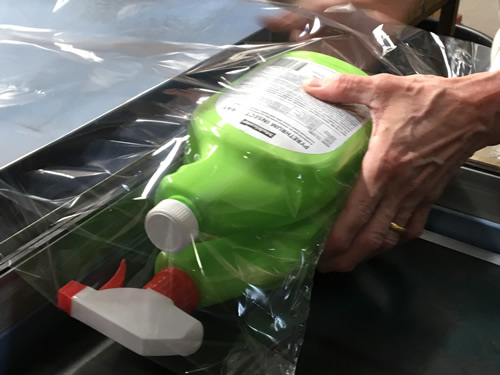Product packaging with shrink wrap